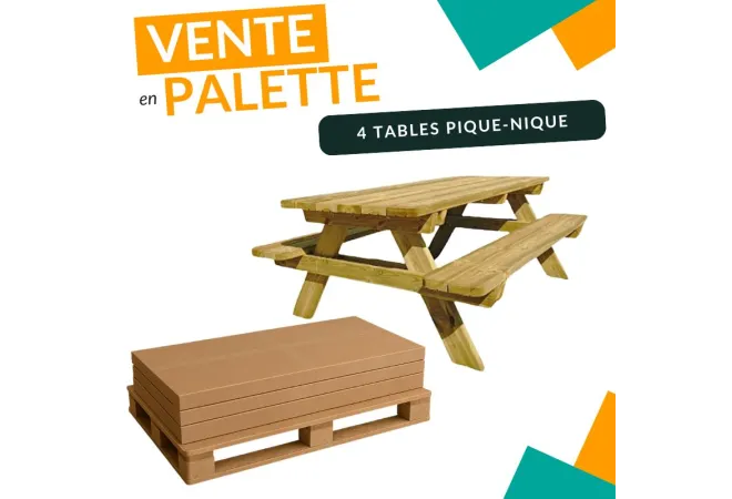 Table picnic en bois - achat en gros