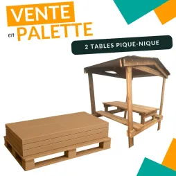 Table en bois pique nique - vente à la palette
