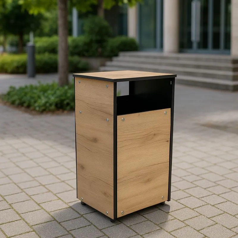 Corbeille de propreté extérieure en hpl