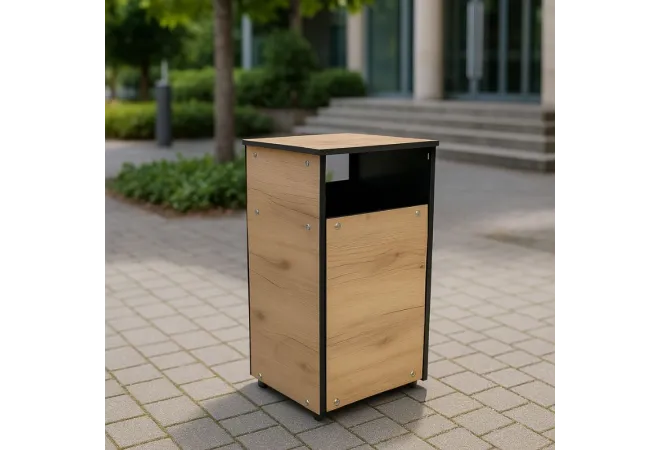 Corbeille de propreté extérieure en hpl