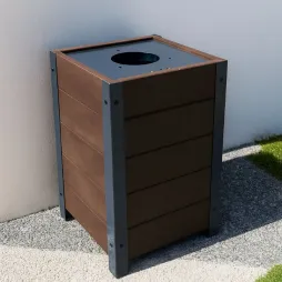 Corbeille de ville plastique recyclé