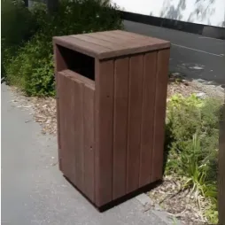 Corbeille d'extérieur en plastique recyclé