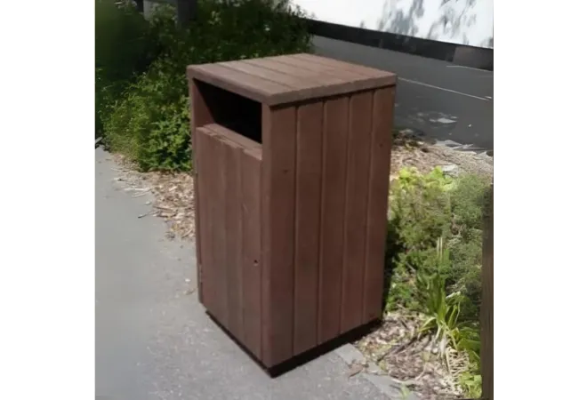 Corbeille d'extérieur en plastique recyclé