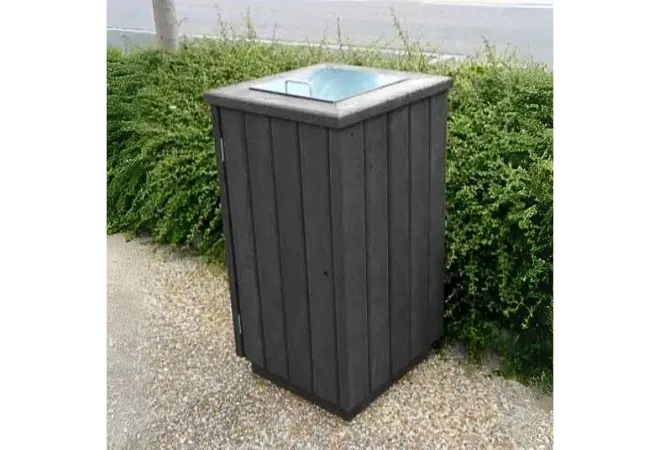 Corbeille pour collectivités en plastique recyclé