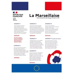 Affiche PVC rigide : La Marseillaise pour collège et lycée