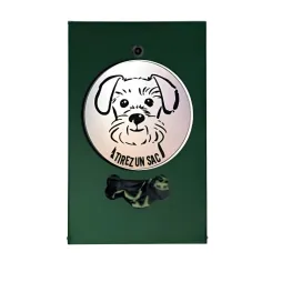 Distributeur de sacs canins métallique 2 coloris au choix