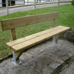 Banc public - Banc urbain en bois certifié PEFC