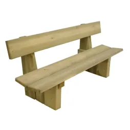 Banc jardin public en bois classe 4