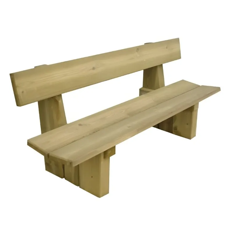 Banc jardin public en bois classe 4