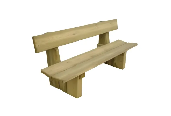 Banc jardin public en bois classe 4