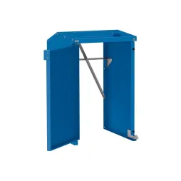 Abri conteneurs sans tôle de fond bleu