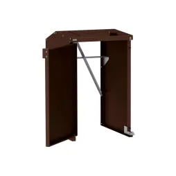 Cache poubelle sans tôle de fond marron Cache poubelle sans tôle de fond marron