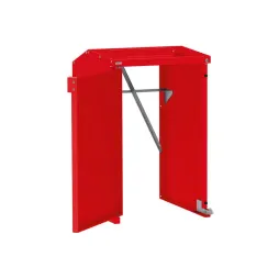 Cache poubelles en tôle sans fond couleur rouge Cache poubelles en tôle sans fond couleur rouge