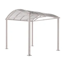 Abri bus métallique gris