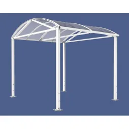 Passage couvert en acier blanc