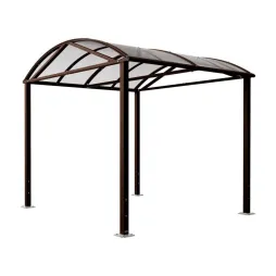 Passage couvert métallique marron