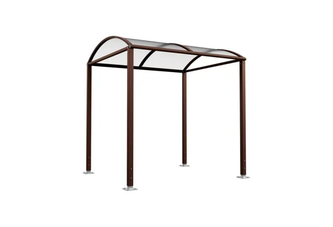 Abri bus acier marron