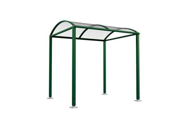 Abri urbain acier couleur verte