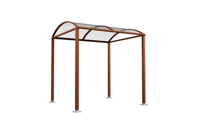 Passage couvert en acier corten