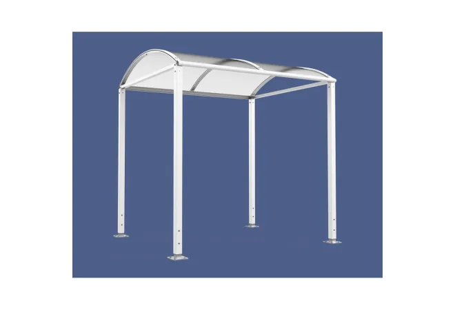 Abri bus métallique blanc