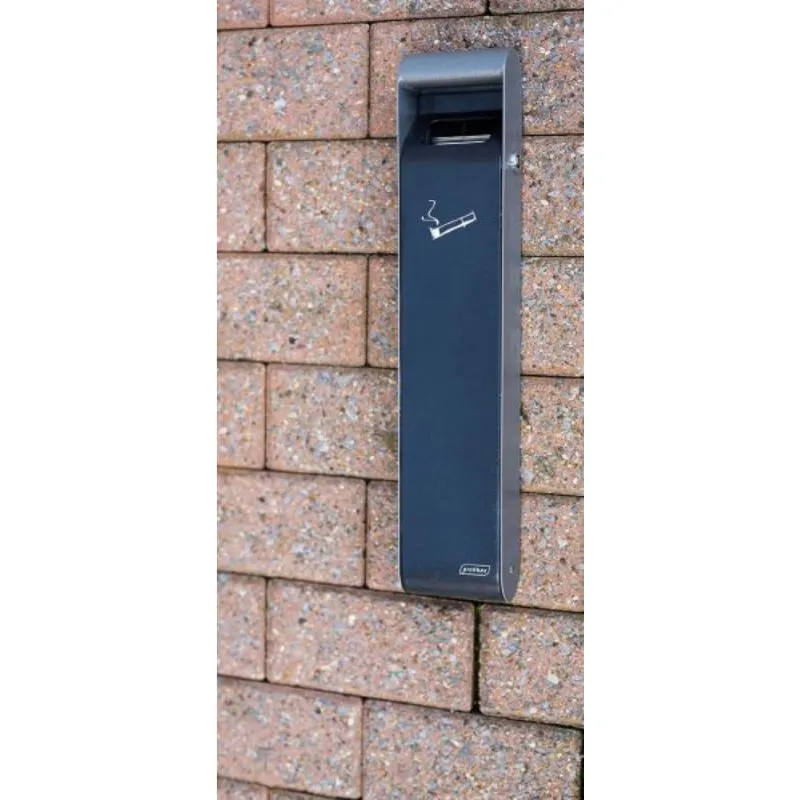 Cendrier pour collectivité fixé au mur