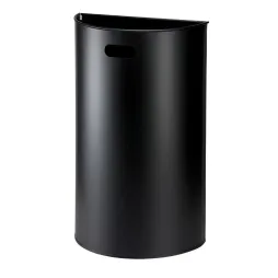 Poubelle intérieure murale en acier peinture époxy noire