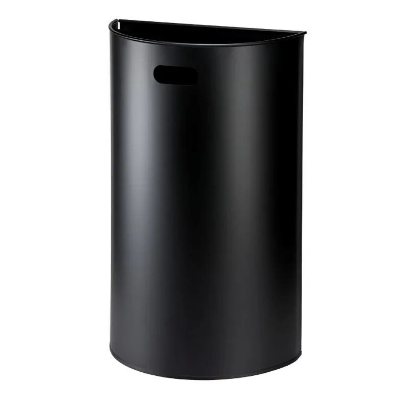 Poubelle intérieure murale en acier peinture époxy noire