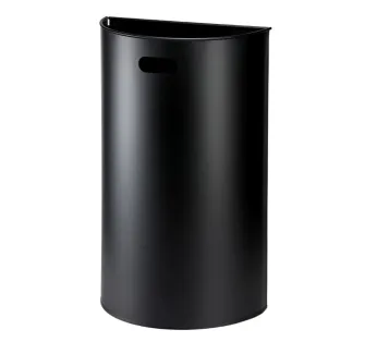 Poubelle intérieure murale en acier peinture époxy noire