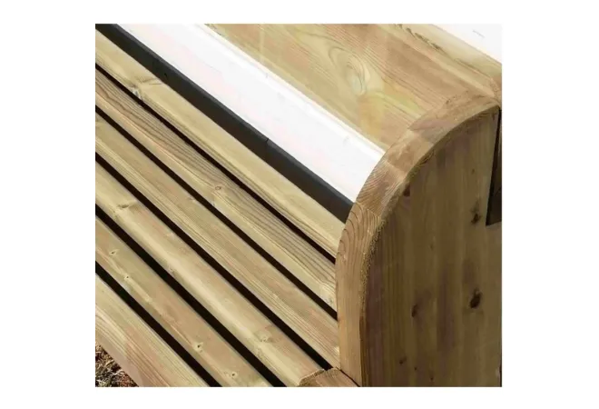 Banc avec dossier en bois