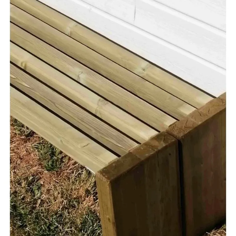 Assise banc en bois sans dossier