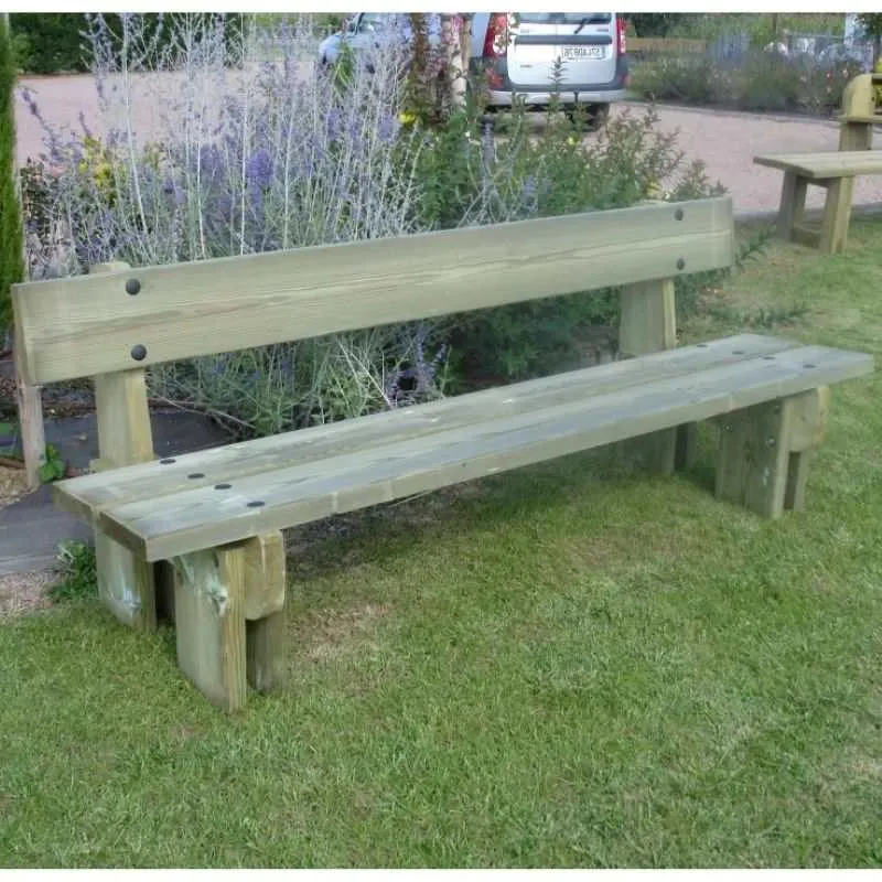 Banc jardin public en bois