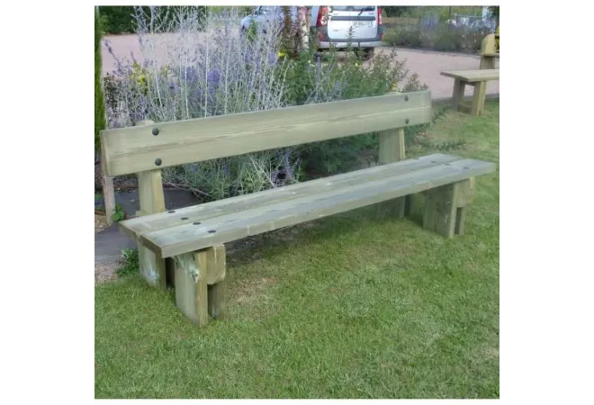 Banc jardin public en bois