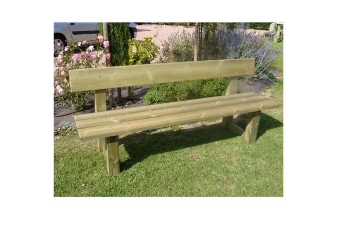 Banc public en bois - Banc jardin public - Banc de ville