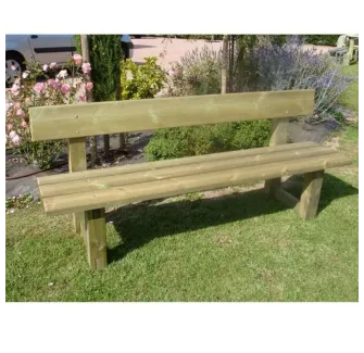 Banc public en bois - Banc jardin public - Banc de ville