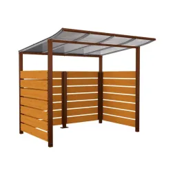 Abri cycles ch^ne Corten