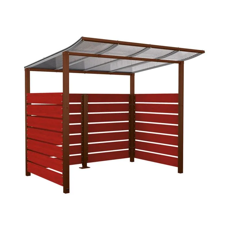 Abri cycles stratifié acajou corten