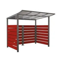 Abri vélo acajou gris Procity