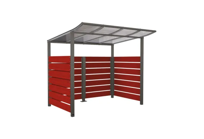 Abri vélo acajou gris Procity