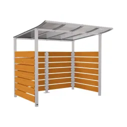 Abri vélo sécurisé chêne clair gris