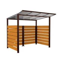 Abri 2 roues stratifié chêne clair marron