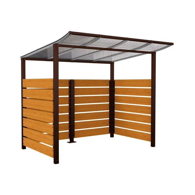 Abri 2 roues stratifié chêne clair marron