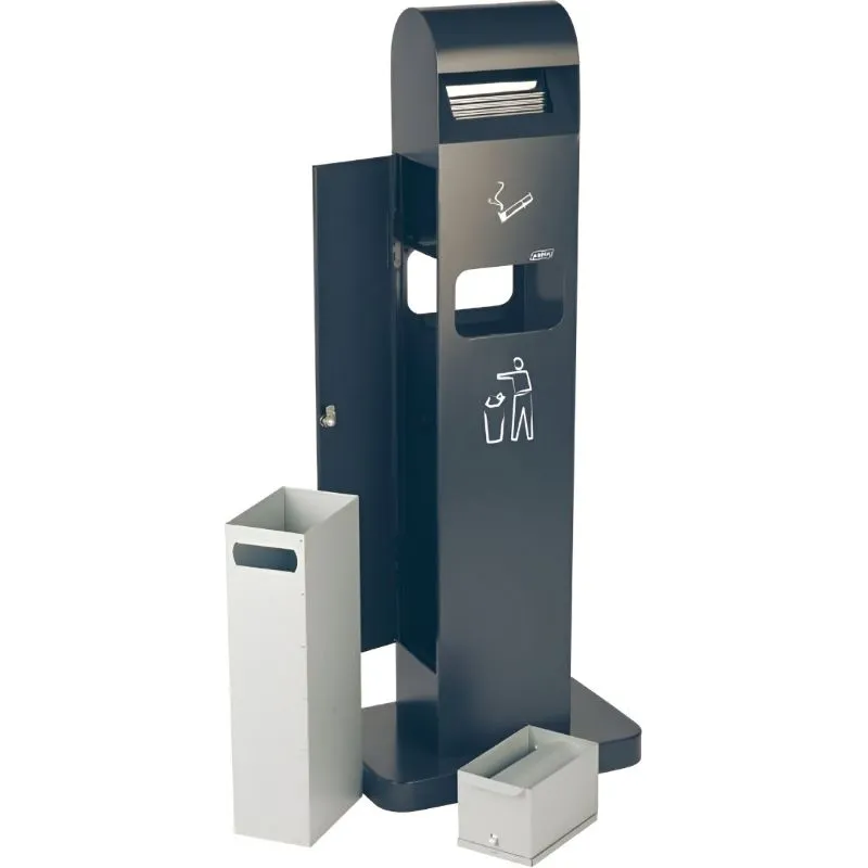 Cendrier poubelle extérieur avec bacs amovibles