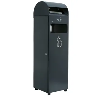 Poubelle avec cendrier extérieur