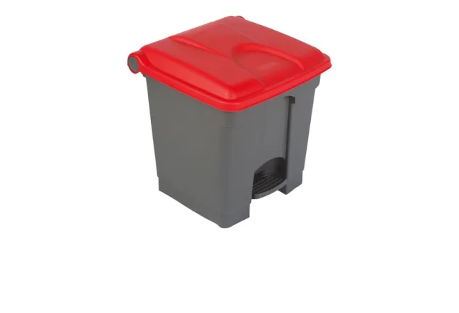 Poubelle de tri intérieur corps gris/couvercle rouge