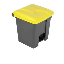 Poubelle intérieure corps gris /couvercle jaune