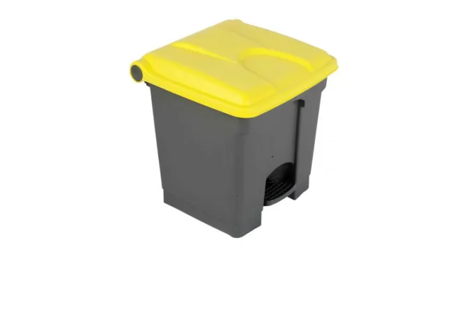 Poubelle intérieure corps gris /couvercle jaune