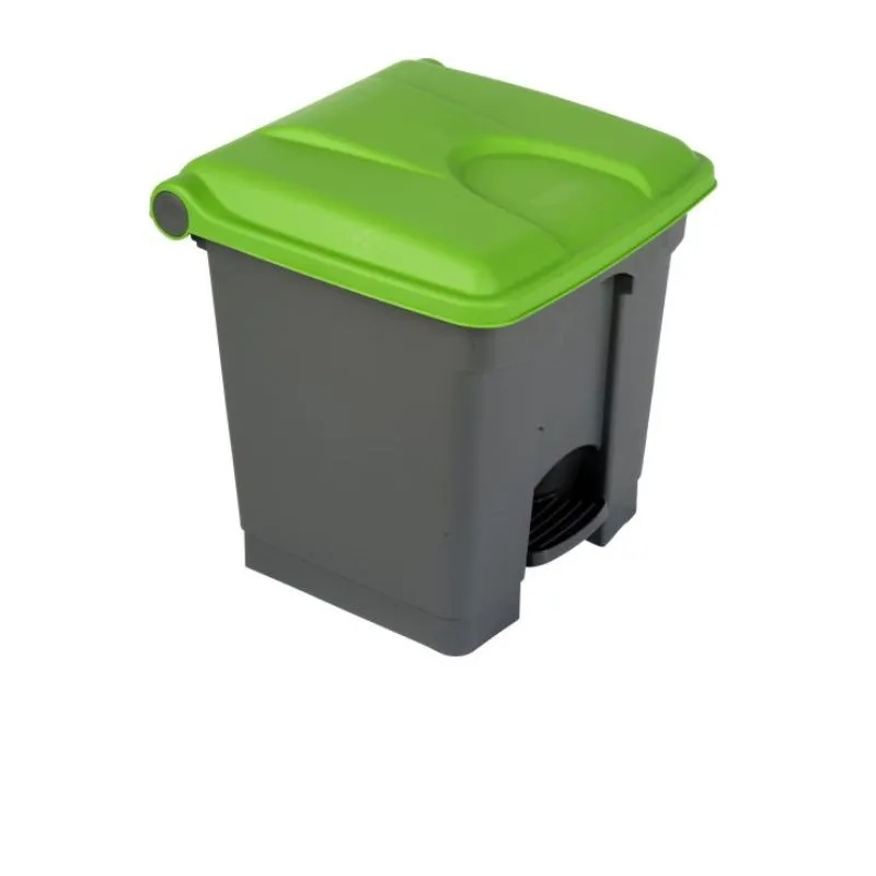Poubelle intérieure de tri sélectif grise et verte