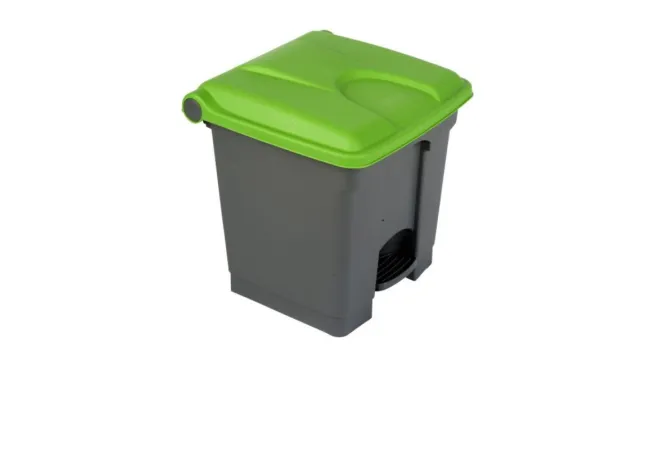 Poubelle intérieure de tri sélectif grise et verte