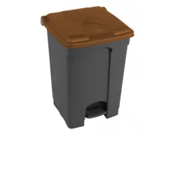 Poubelle tri bureau 45 L gris/marron