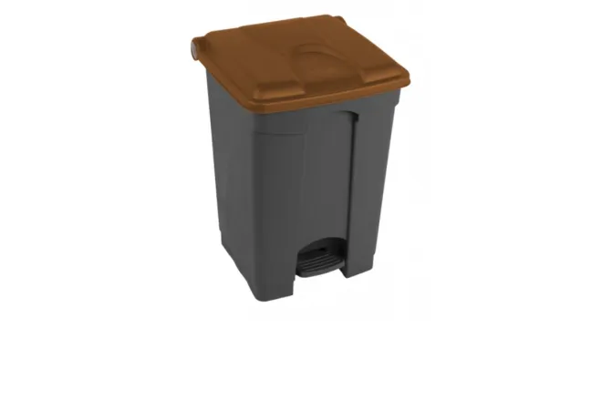Poubelle tri bureau 45 L gris/marron